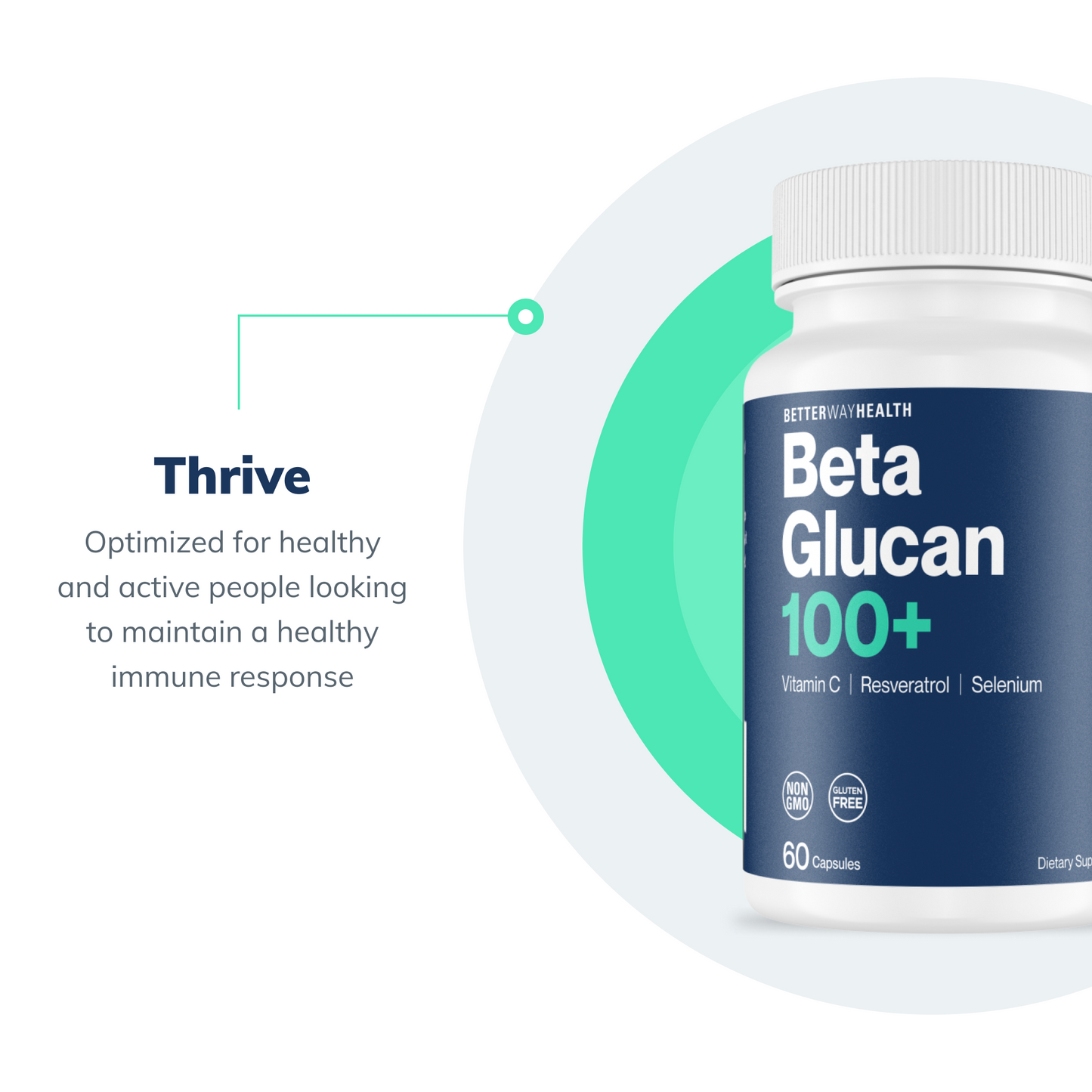 glucan 100+ is optimized for healthy active people