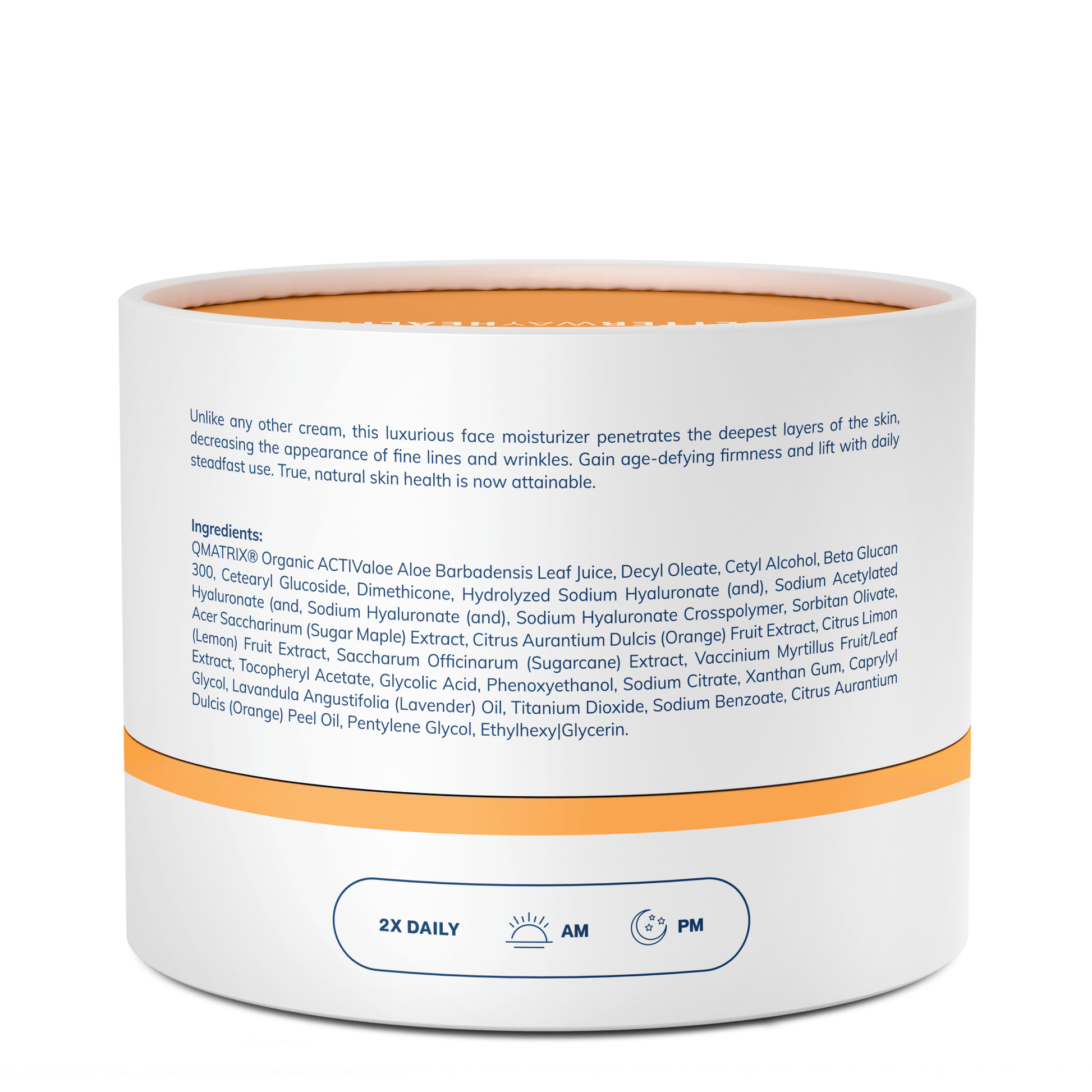 pack shot outlining all of the ingredients within the beta glucan cream