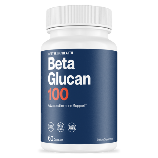 Close up shot of beta glucan 100 advanced immune support by better way health