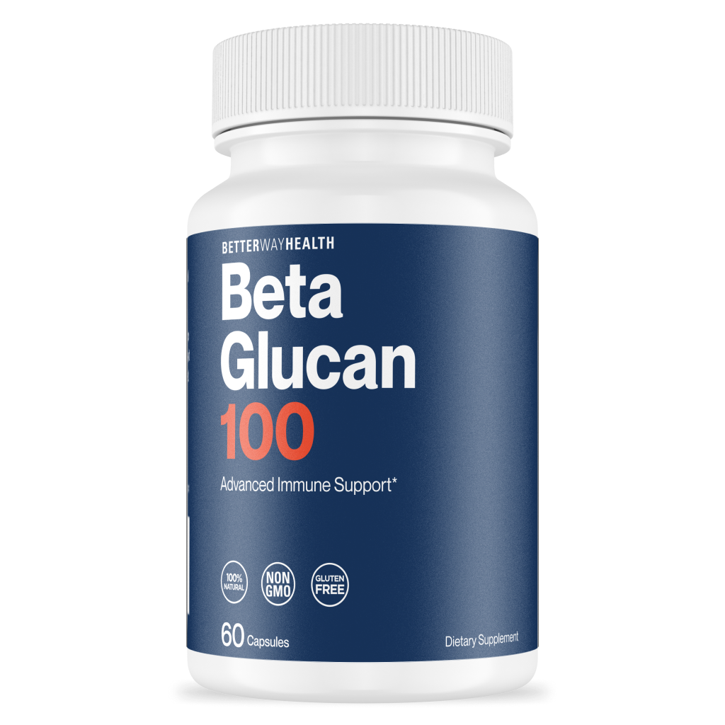 Close up shot of beta glucan 100 advanced immune support by better way health