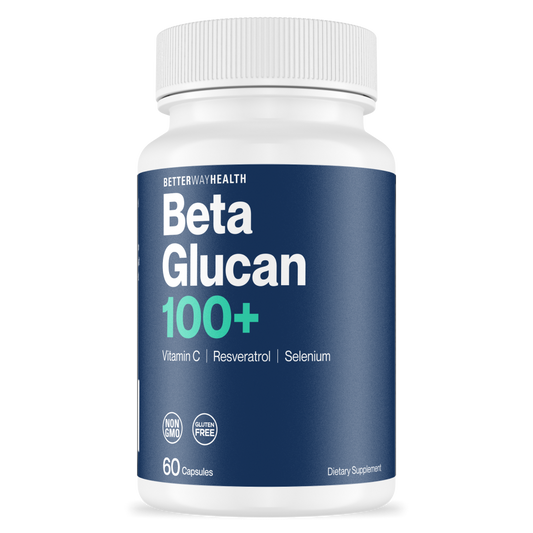 beta glucan 100+ 60 capsules close up shot
