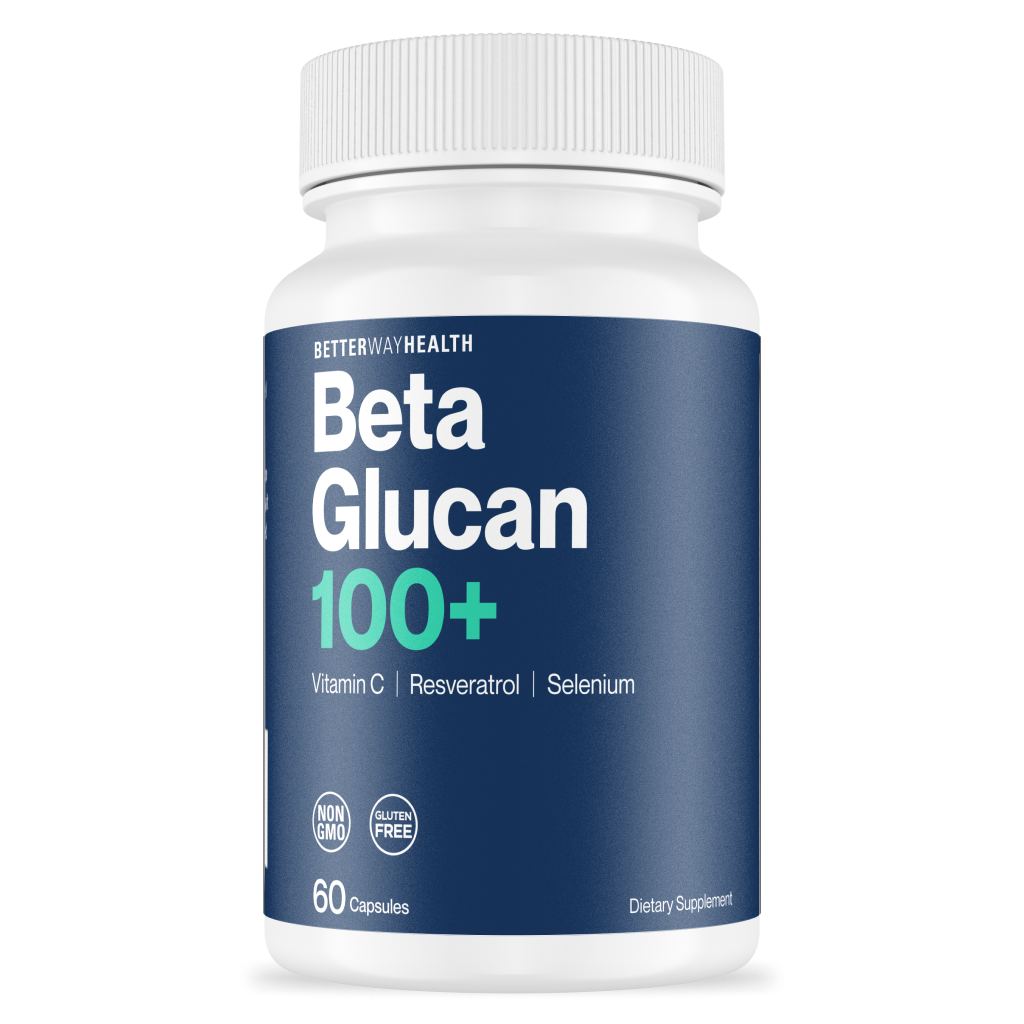 beta glucan 100+ 60 capsules close up shot