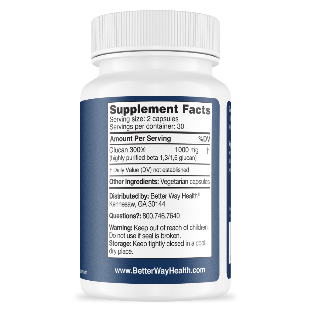 Supplement Facts Beta Glucan 500 milligrams