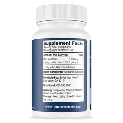 Supplement Facts Beta Glucan 500 milligrams